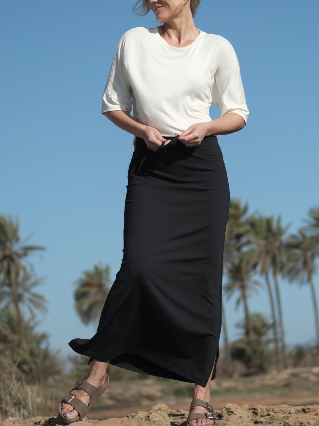 Easy MAXI skirt Black