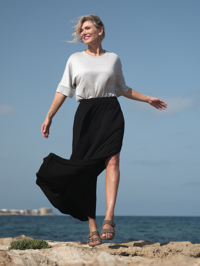 Flowy MAXI skirt Black