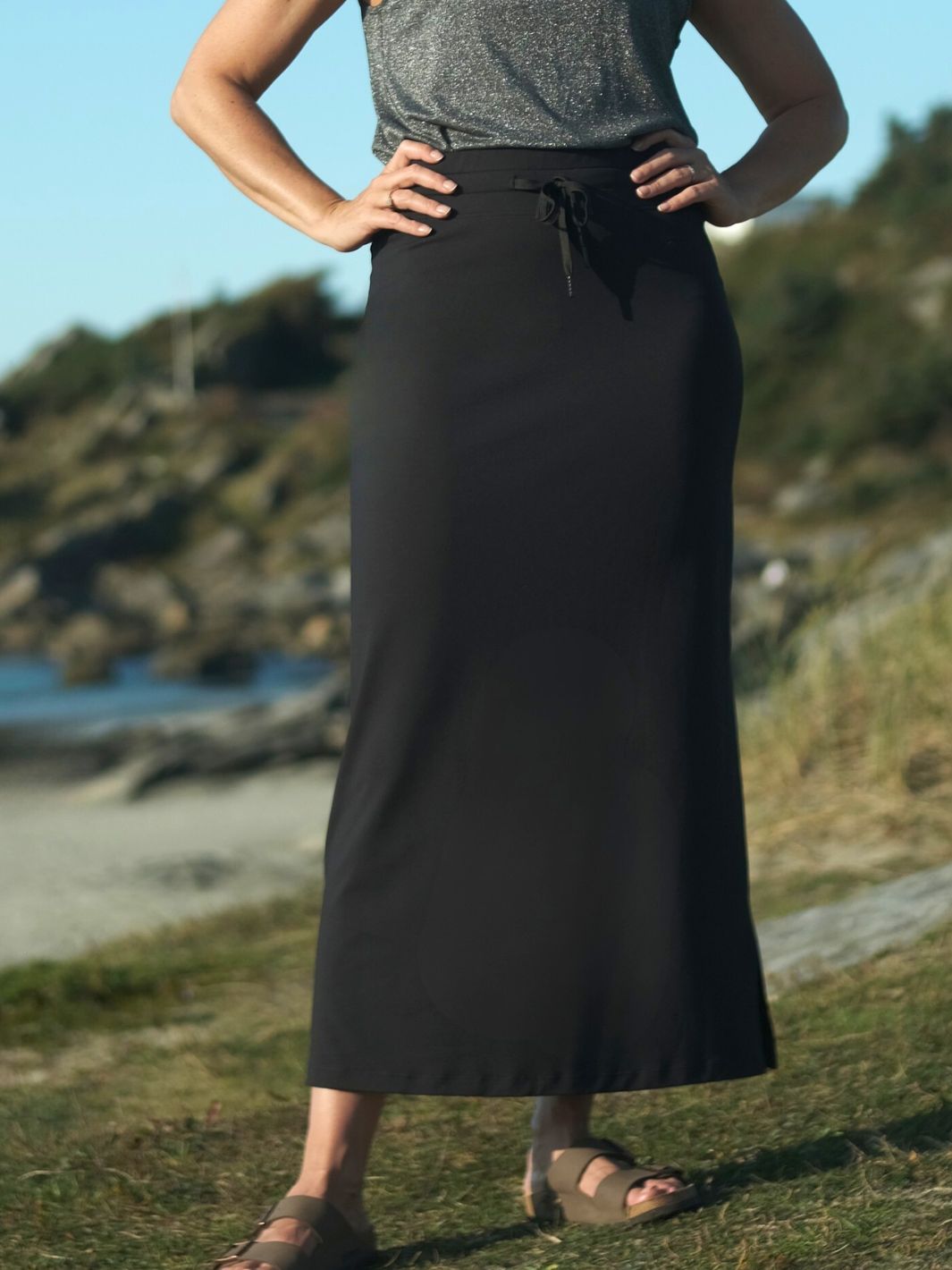 Easy MAXI skirt Black – Heart of Lule EU