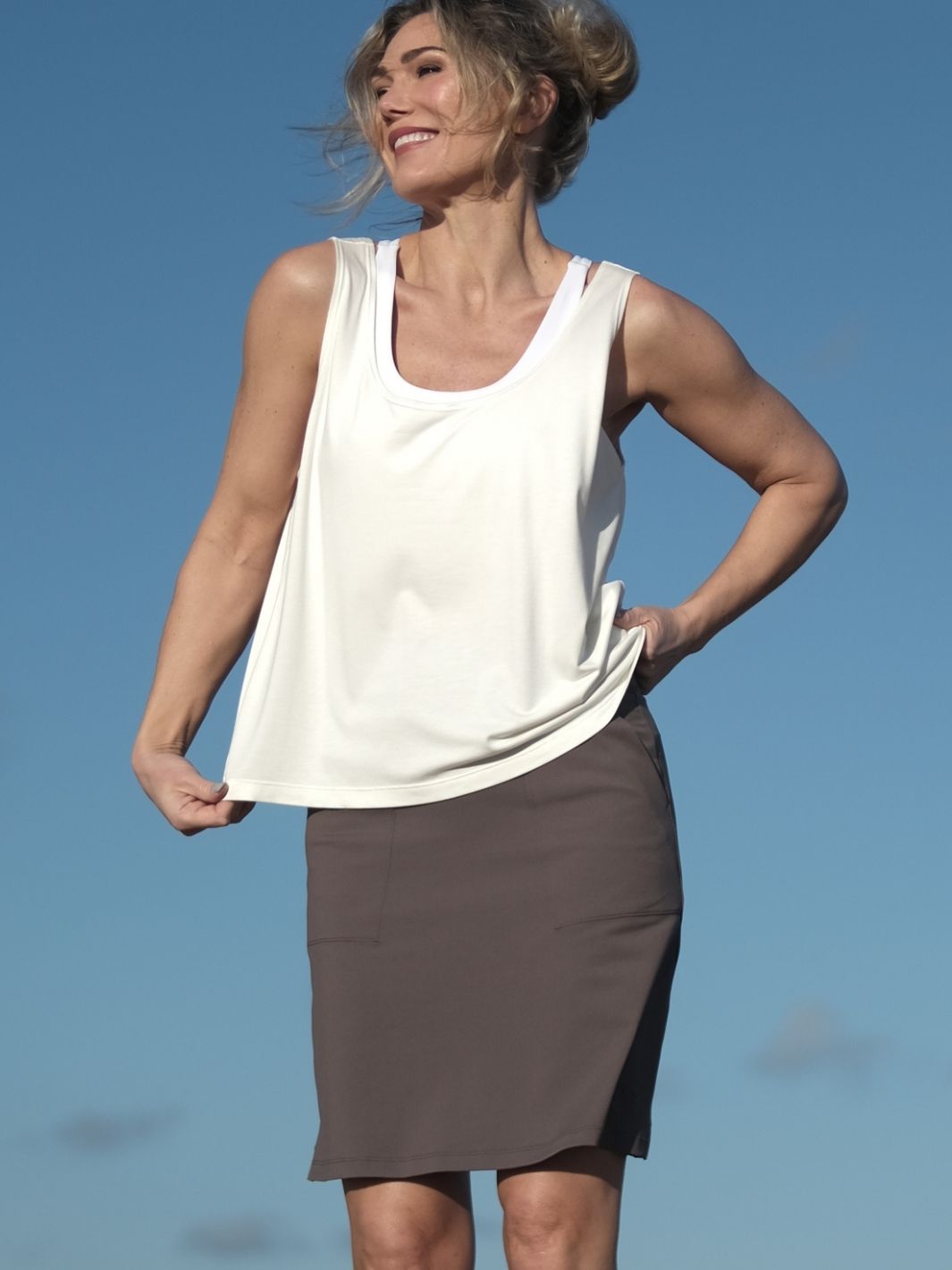 Loos'n Up Tank top Off White